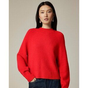J Crew Womens Rollneck Sweater Sz Medium Cardinal Red Supersoft Yarn Alpaca Wool